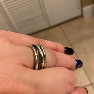 🚨 Price Drop 🚨Elegant Multi Metal Pandora Ring